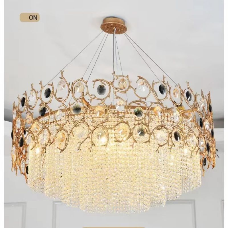 Art Dining Crystal Branch Chandelier-HiLamps