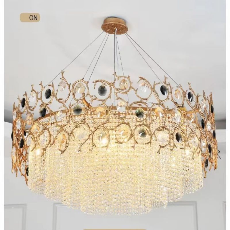 Art Dining Crystal Branch Chandelier-HiLamps