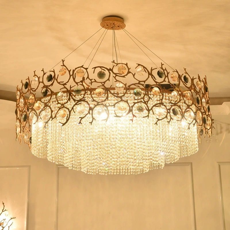 Art Dining Crystal Branch Chandelier-HiLamps