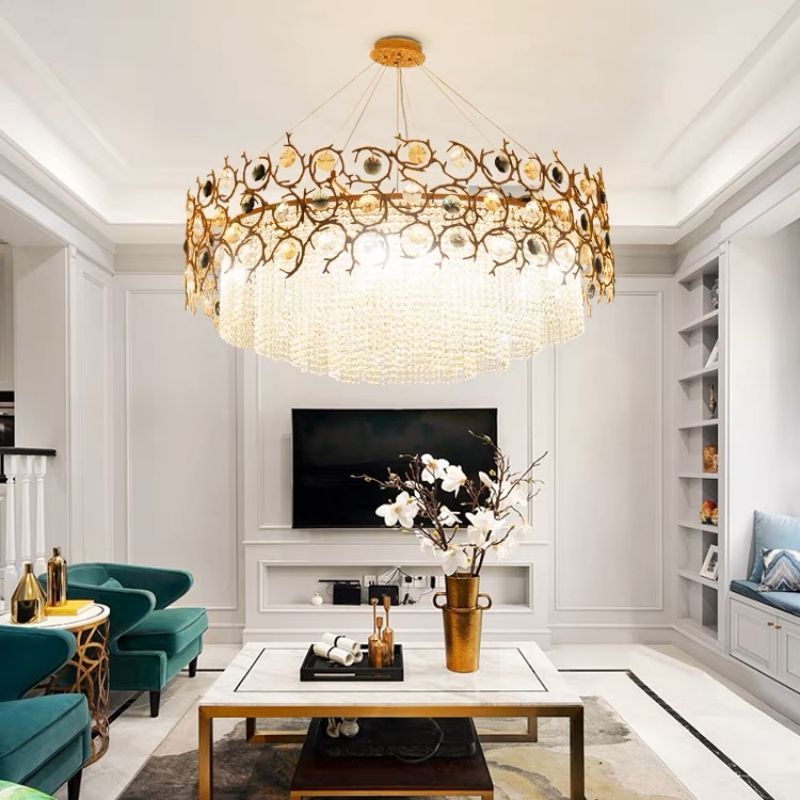 Art Dining Crystal Branch Chandelier-HiLamps