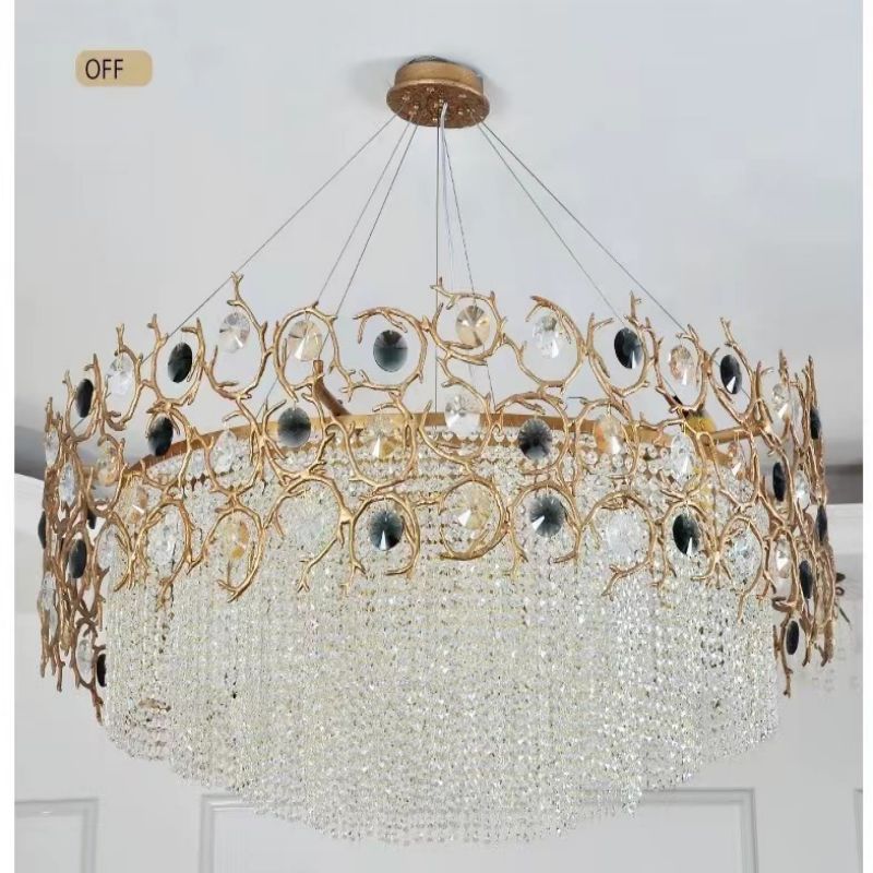 Art Dining Crystal Branch Chandelier-HiLamps