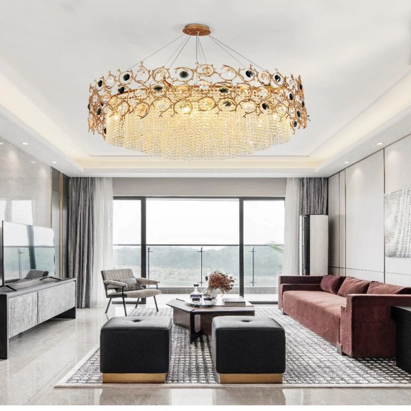 Art Dining Crystal Branch Chandelier-HiLamps