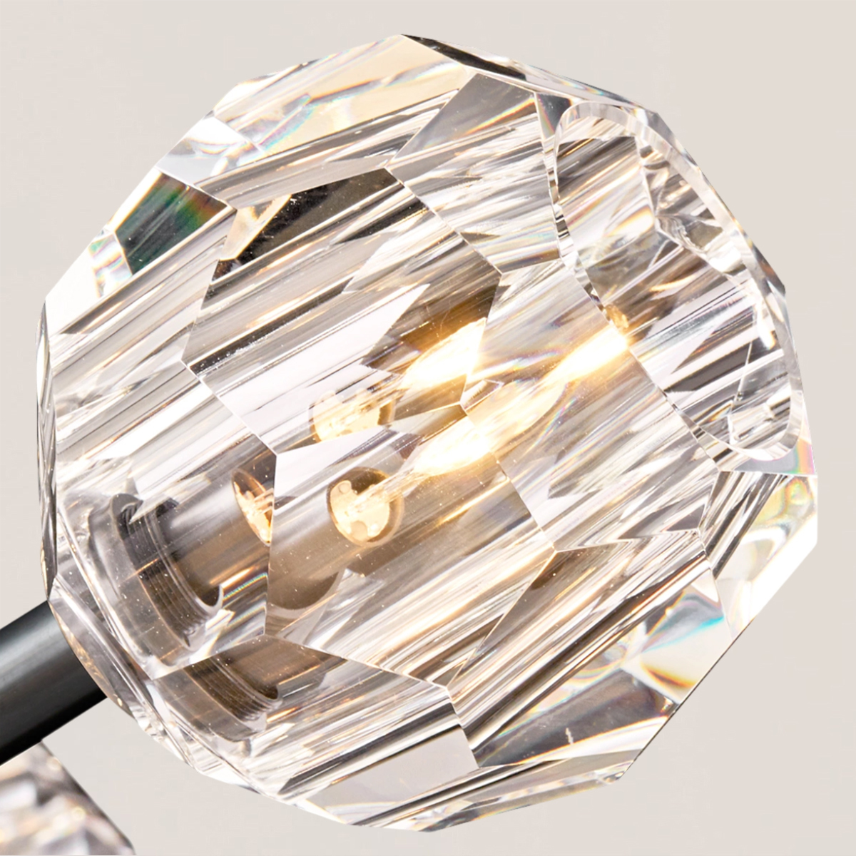 BOULE DE CRISTAL CLEAR GLASS LINEAR CHANDELIER 48"