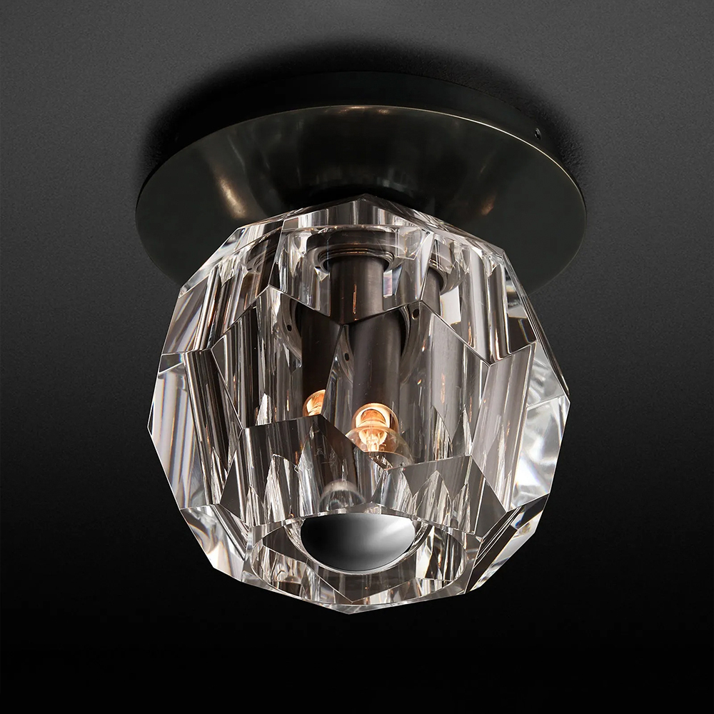 BOULE DE CRISTAL GLASS PETITE FLUSHMOUNT