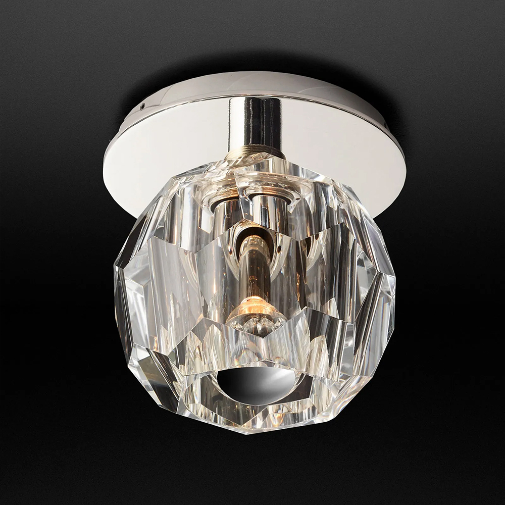 BOULE DE CRISTAL GLASS PETITE FLUSHMOUNT