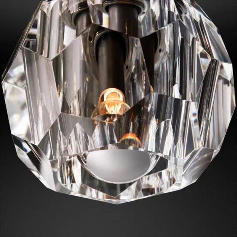 BOULE DE CRISTAL GLASS PETITE FLUSHMOUNT