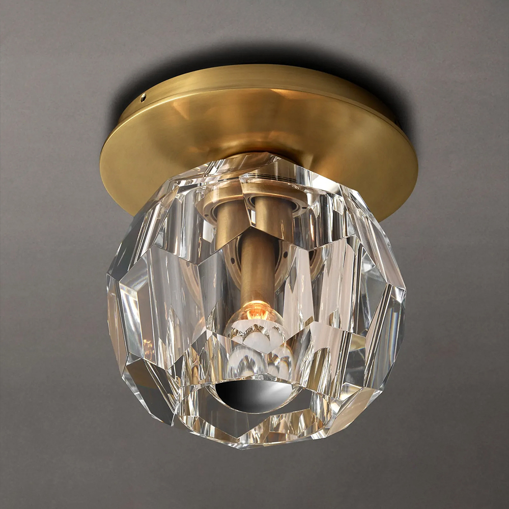 BOULE DE CRISTAL GLASS PETITE FLUSHMOUNT