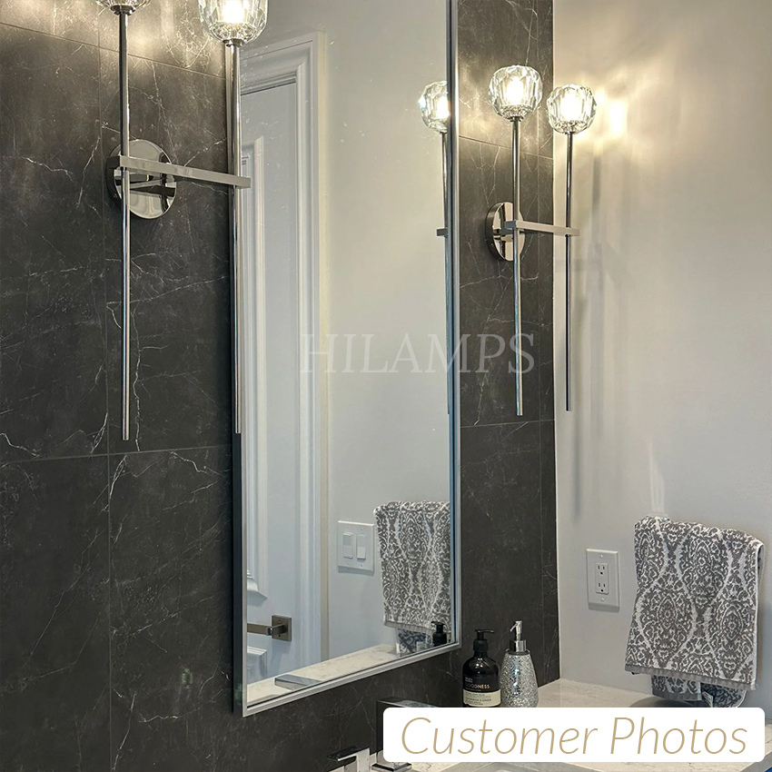 Boule De Cristal Smoke Glass Double Grand Wall Sconce