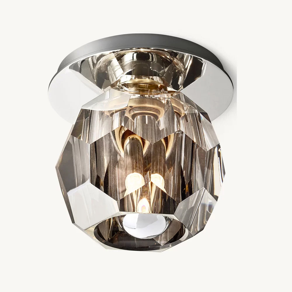 BOULE DE CRISTAL GLASS PETITE FLUSHMOUNT