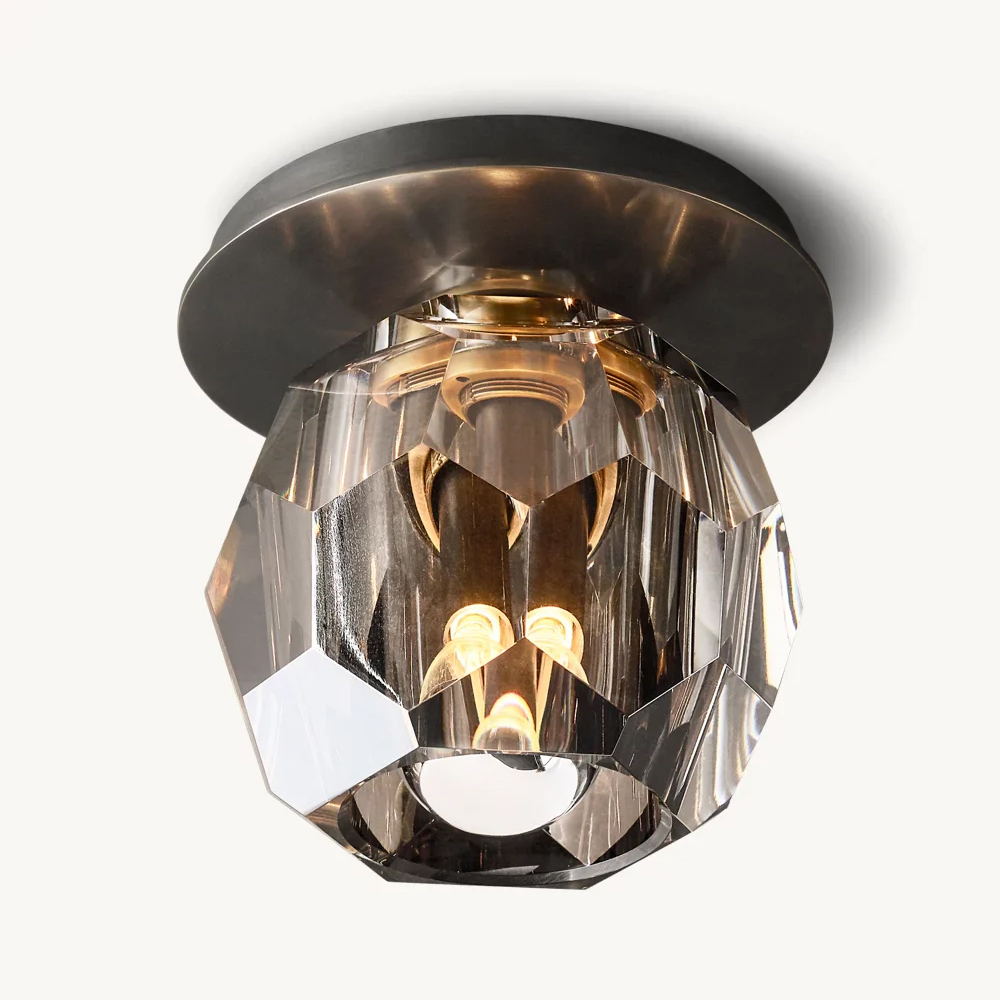 BOULE DE CRISTAL GLASS PETITE FLUSHMOUNT