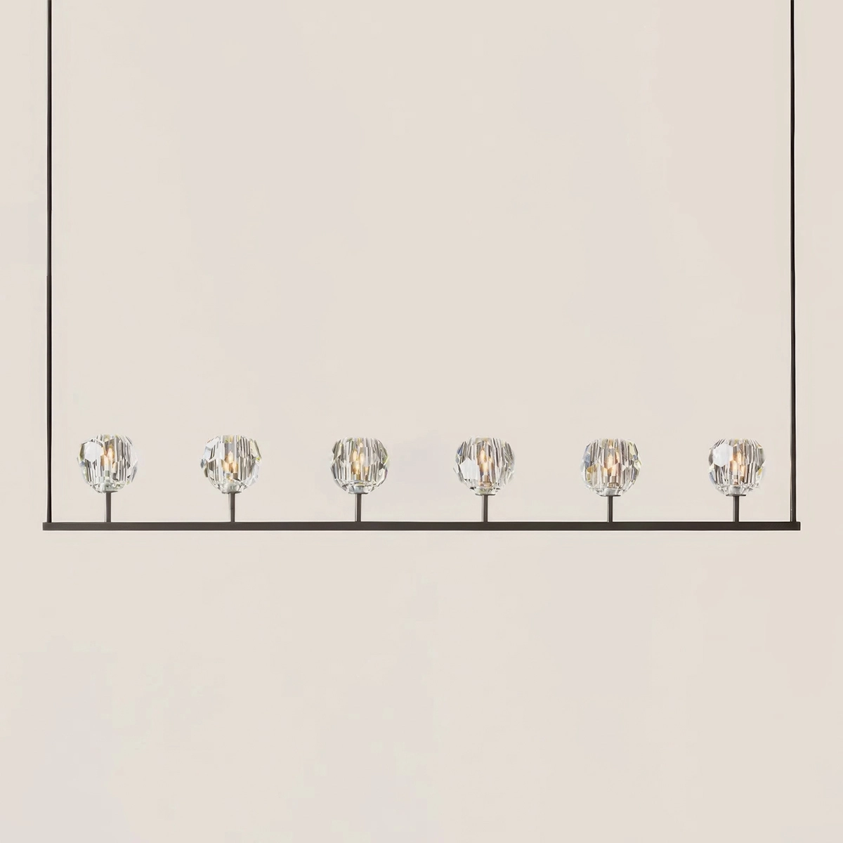 Boule De Cristal Glass Linear Chandelier