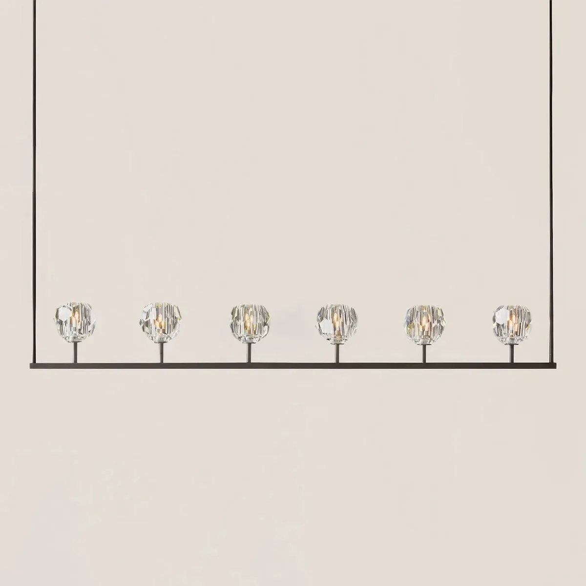 Boule De Cristal Glass Linear Chandelier