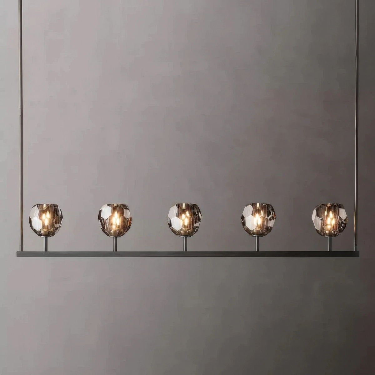 Boule De Cristal Glass Linear Chandelier