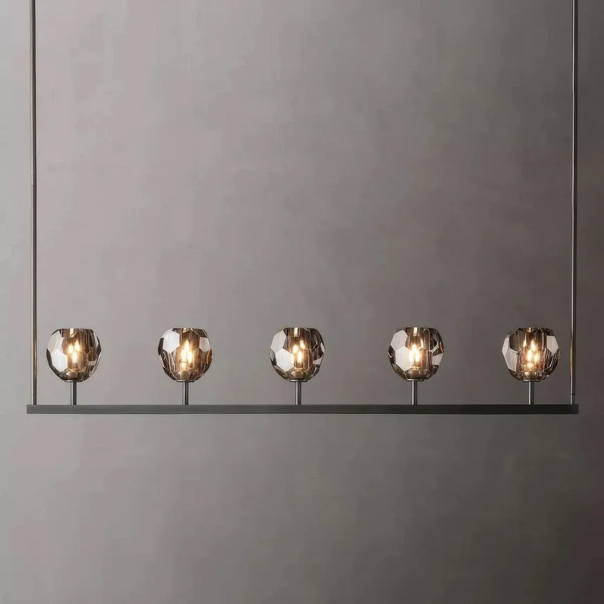 Boule De Cristal Glass Linear Chandelier