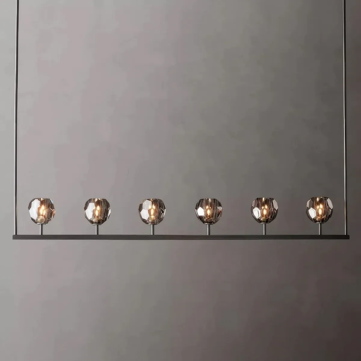 Boule De Cristal Glass Linear Chandelier