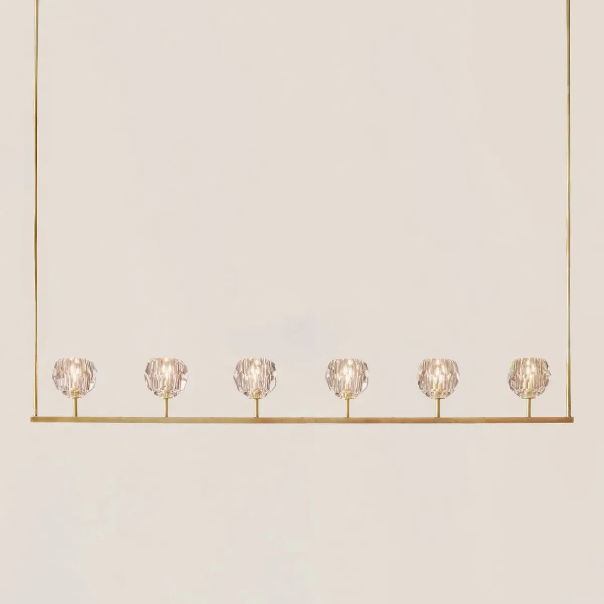 Boule De Cristal Glass Linear Chandelier