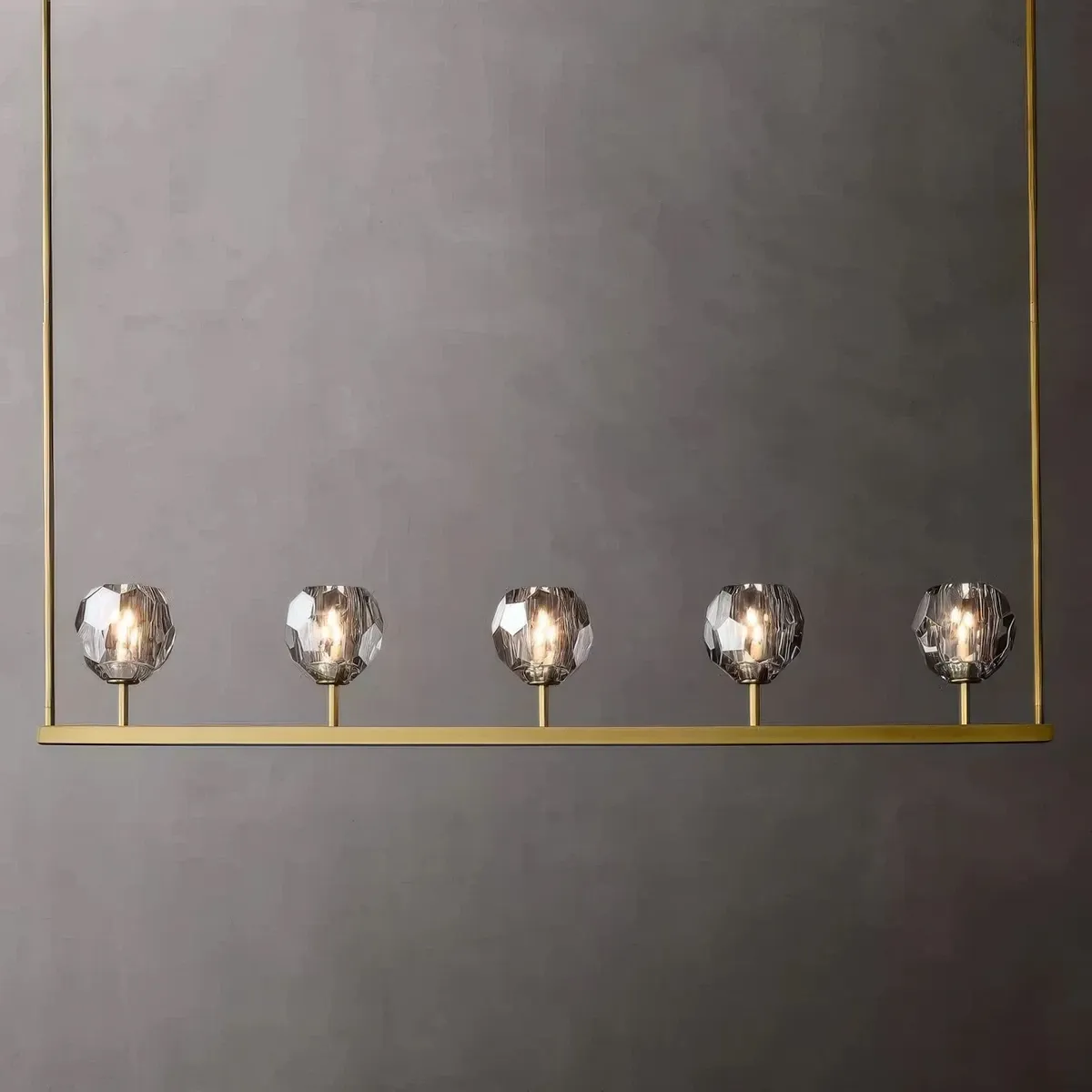 Boule De Cristal Glass Linear Chandelier