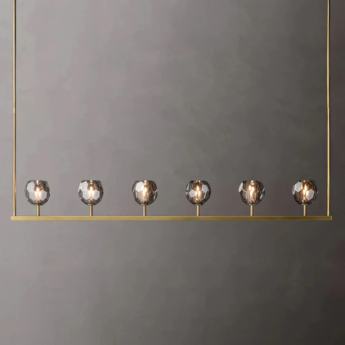 Boule De Cristal Glass Linear Chandelier