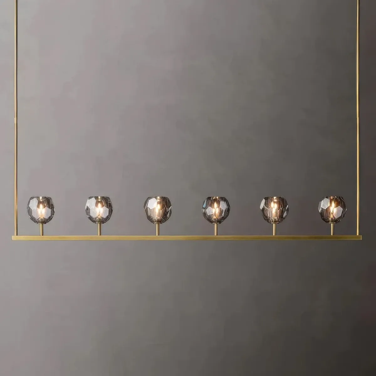 Boule De Cristal Glass Linear Chandelier