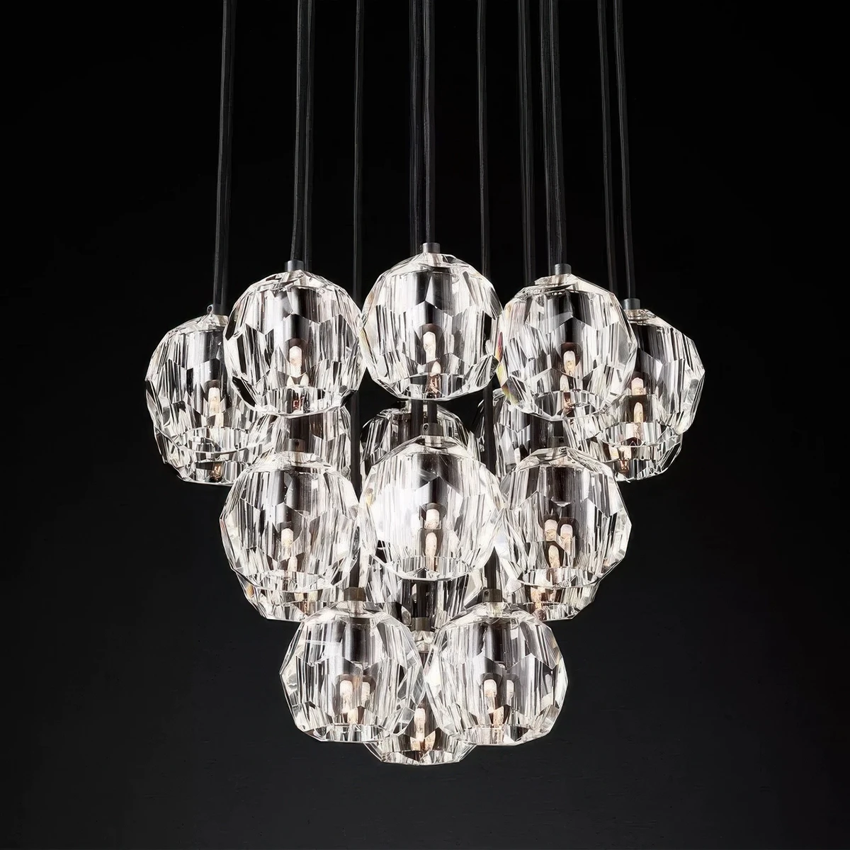 Boule De Cristal Round Cluster Chandelier