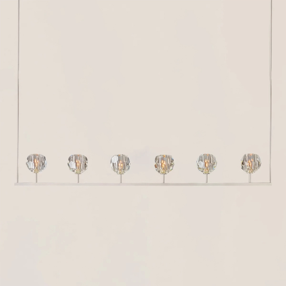 Boule De Cristal Glass Linear Chandelier
