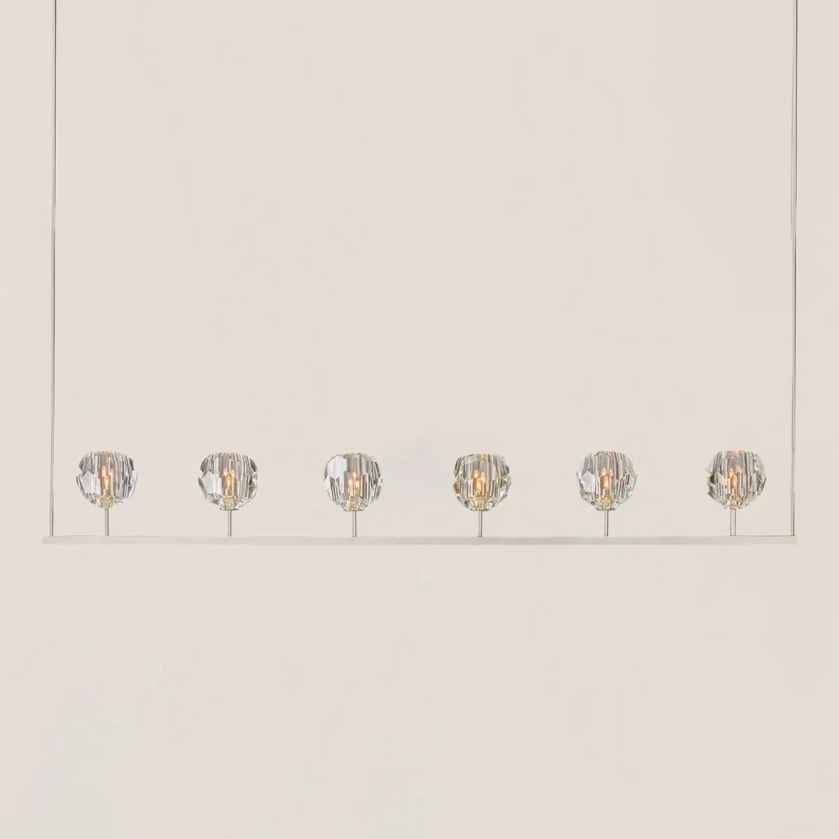 Boule De Cristal Glass Linear Chandelier