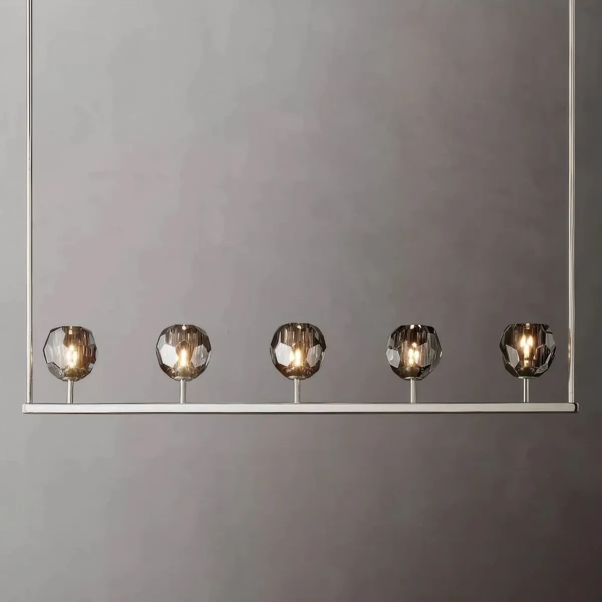 Boule De Cristal Glass Linear Chandelier