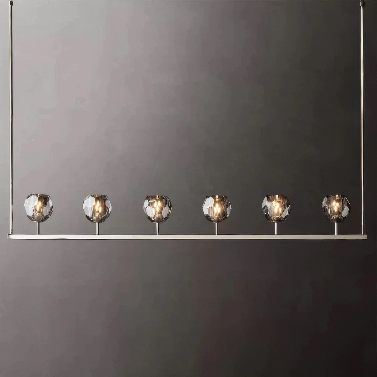 Boule De Cristal Glass Linear Chandelier