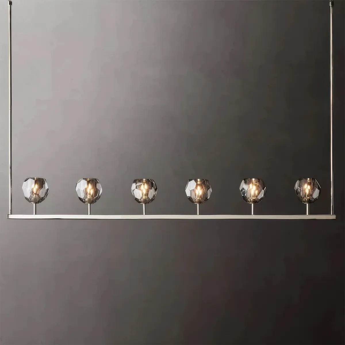 Boule De Cristal Glass Linear Chandelier
