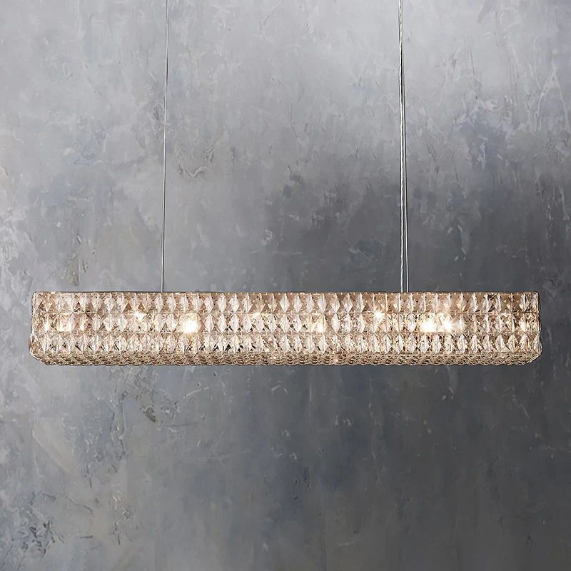 Bayview Crystal Linear Chandelier-HiLamps