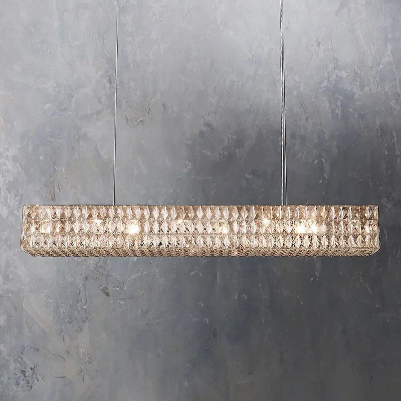 Bayview Crystal Linear Chandelier-HiLamps