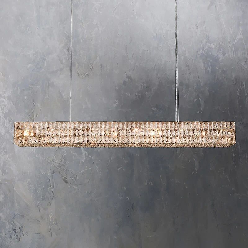 Bayview Crystal Linear Chandelier-HiLamps