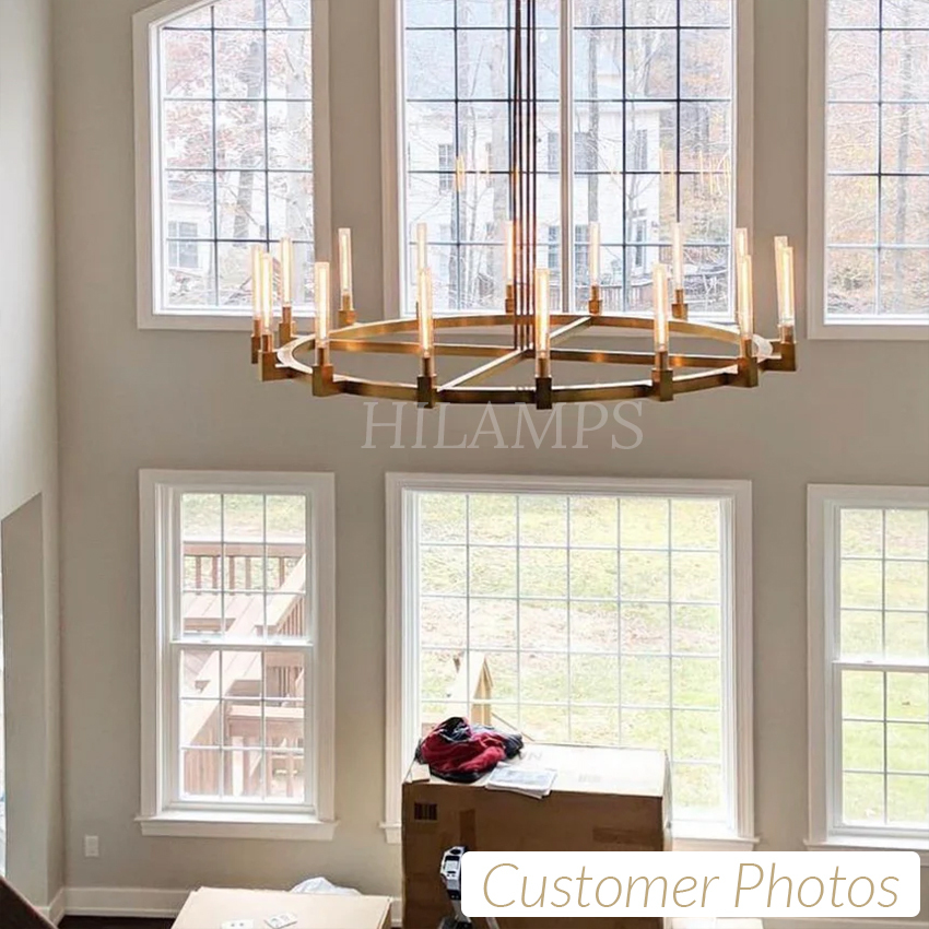 Cannele Glass Round Chandelier 60"