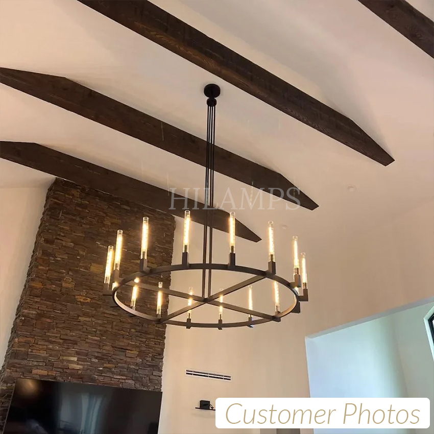 Cannele Glass Round Chandelier 60"