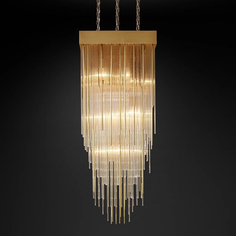 CASCADA SQUARE CHANDELIER 21"