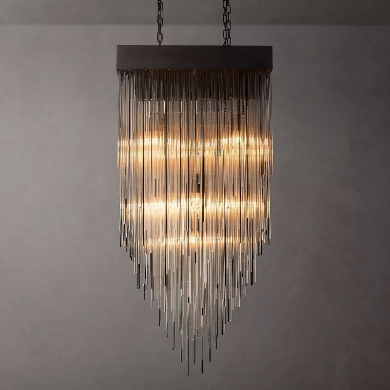 CASCADA SQUARE CHANDELIER 30"