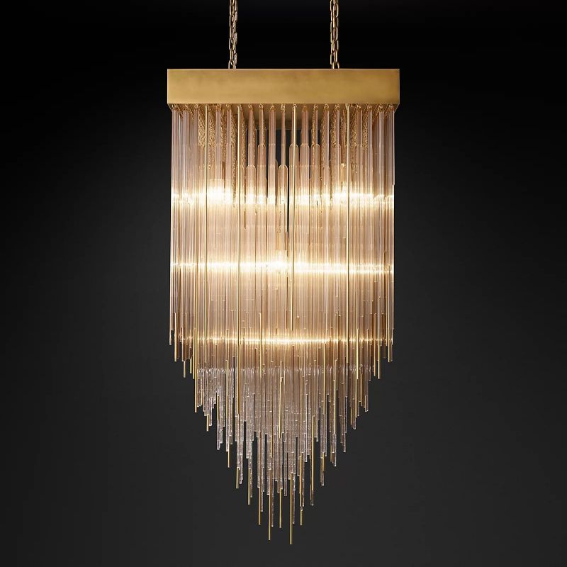 CASCADA SQUARE CHANDELIER 30"