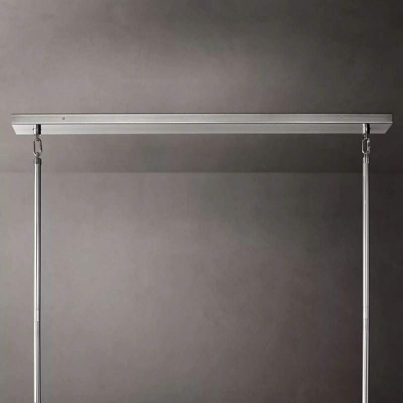CHIARA CLEAR GLASS TIERED RECIANGULAR CHANDELIER 74"