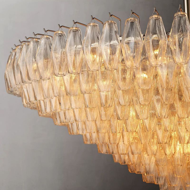 CHIARA CLEAR GLASS TIERED ROUND CHANDELIER 62"