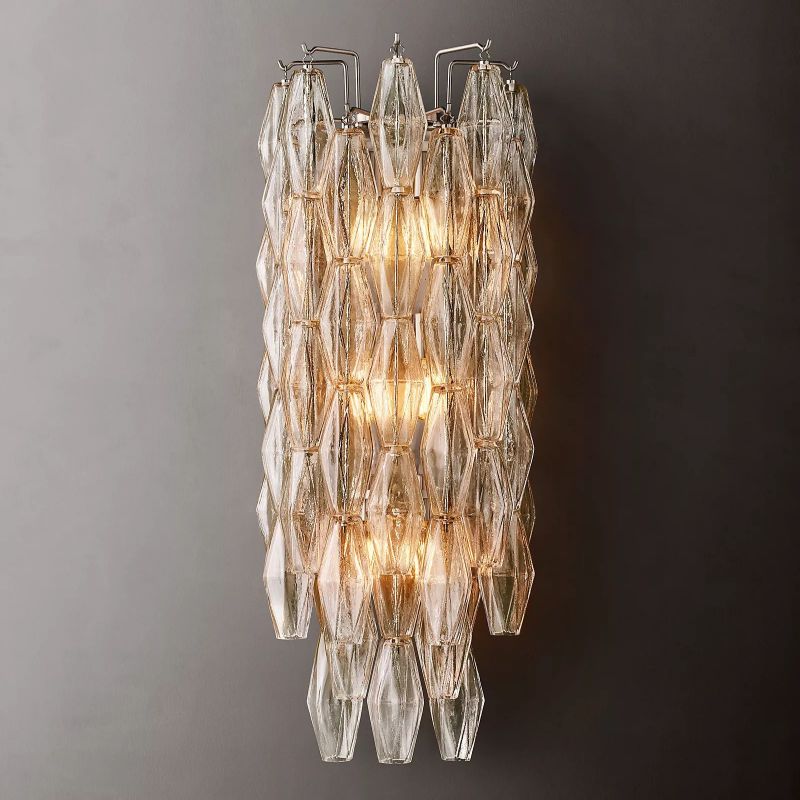 Chara Clear Glass Grand Wall Sconce-HiLamps