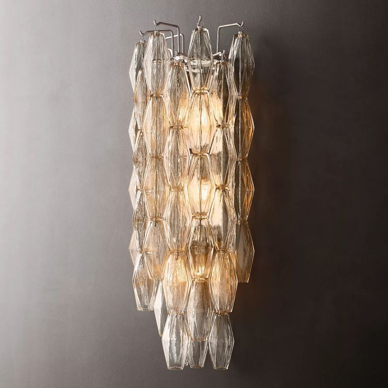 Chara Clear Glass Grand Wall Sconce-HiLamps
