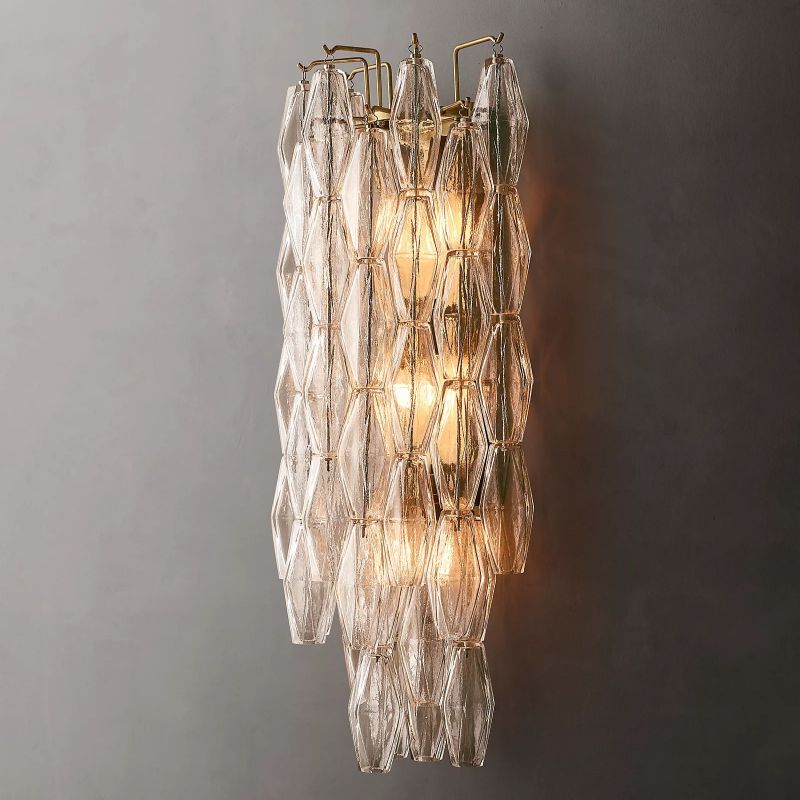 Chara Clear Glass Grand Wall Sconce-HiLamps