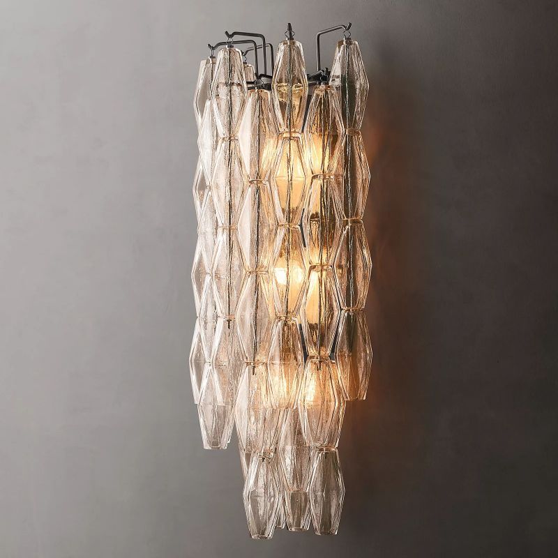 Chara Clear Glass Grand Wall Sconce-HiLamps