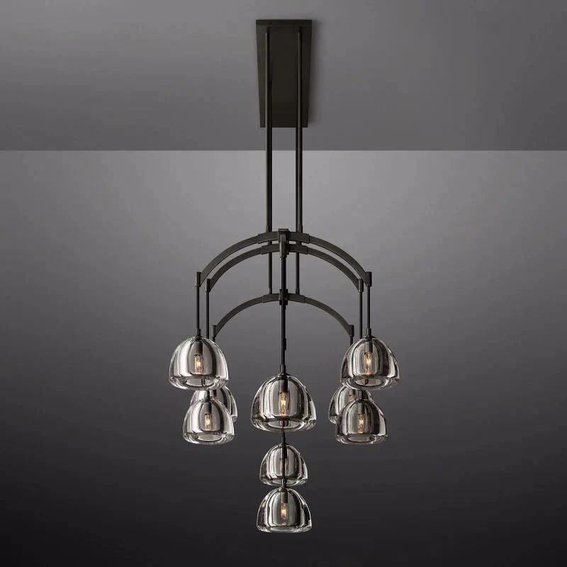 HEMISPHERE LINEAR CHANDELIER 54"