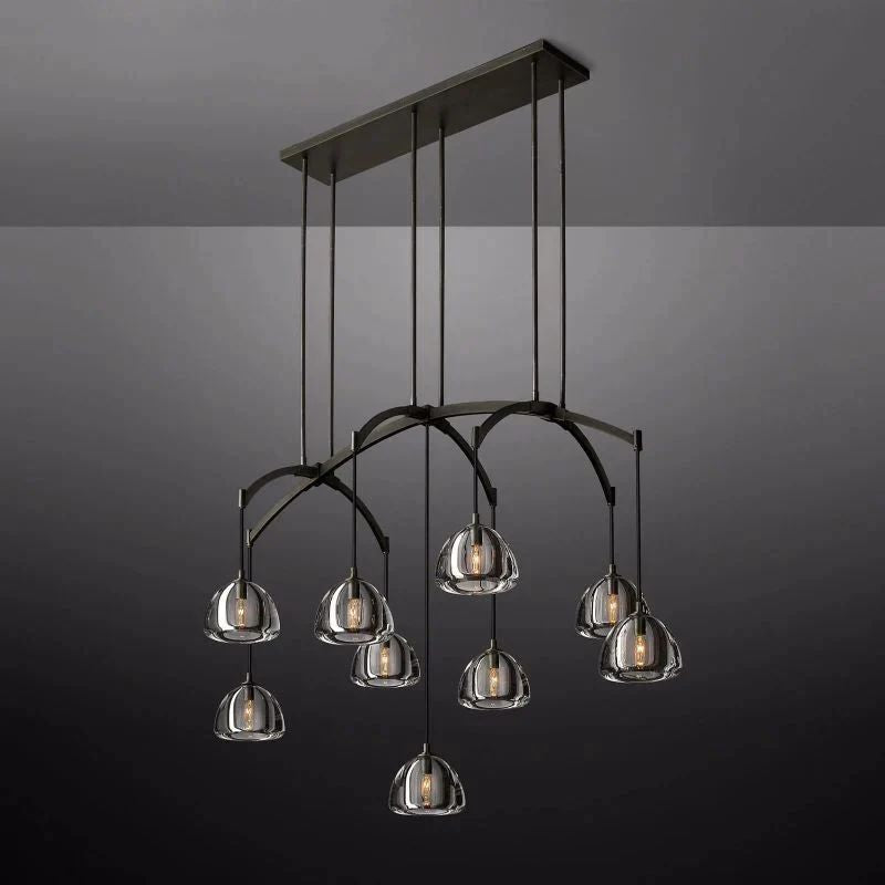 HEMISPHERE LINEAR CHANDELIER 54"