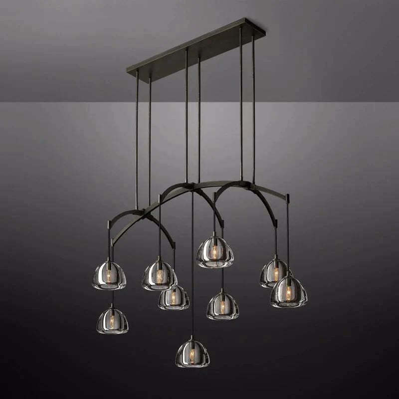 HEMISPHERE LINEAR CHANDELIER 54"