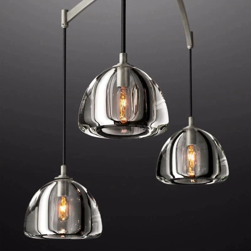 HEMISPHERE LINEAR CHANDELIER 54"