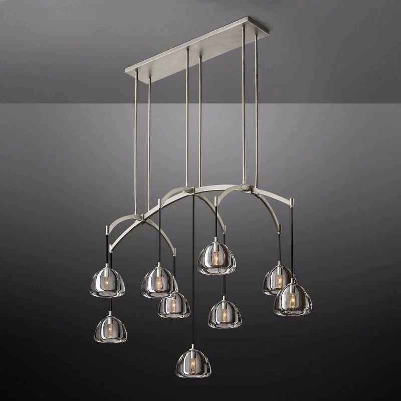 HEMISPHERE LINEAR CHANDELIER 54"