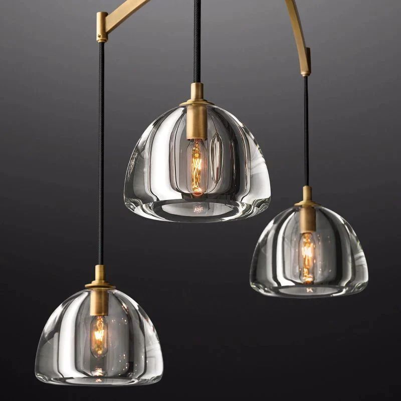 HEMISPHERE LINEAR CHANDELIER 54"