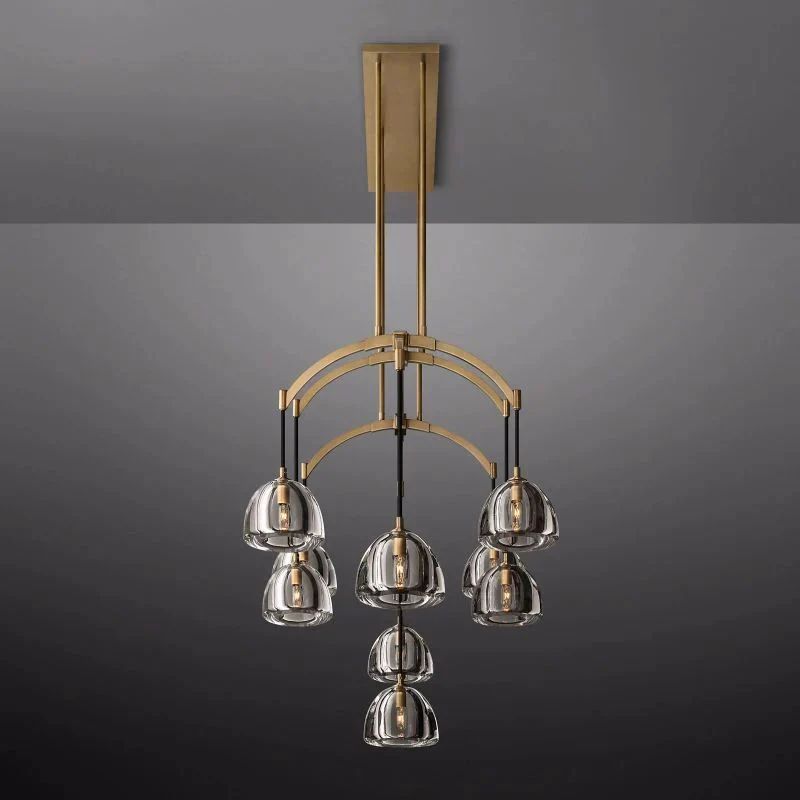 HEMISPHERE LINEAR CHANDELIER 54"